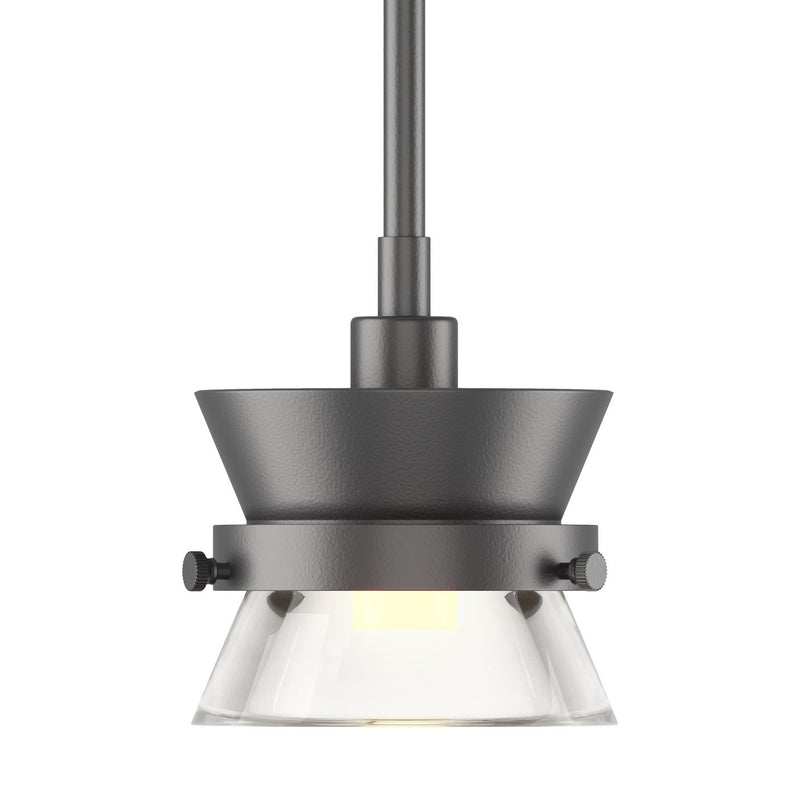 Hubbardton Forge 187250-SKT-MULT-10-ZM0378 One Light Mini Pendant, Black