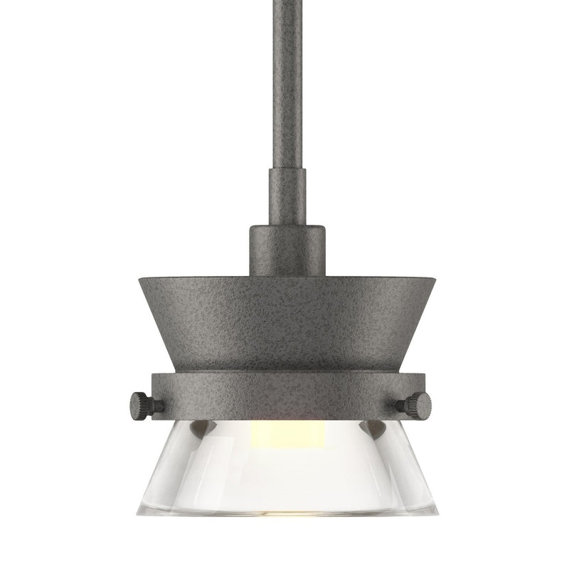 Hubbardton Forge 187250-SKT-MULT-20-ZM0378 One Light Mini Pendant, Natural Iron