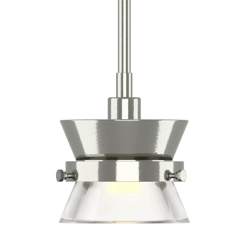 Hubbardton Forge 187250-SKT-MULT-85-ZM0378 One Light Mini Pendant, Sterling