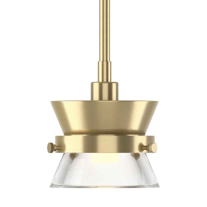 Hubbardton Forge 187250-SKT-MULT-86-ZM0378 One Light Mini Pendant, Modern Brass