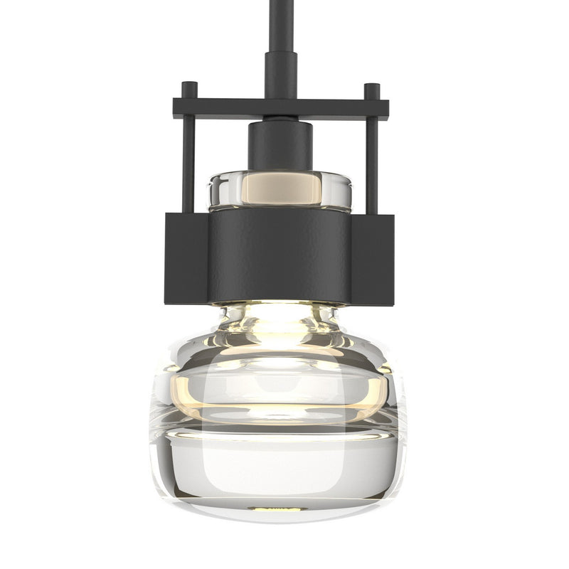Hubbardton Forge 187300-SKT-MULT-10-ZM0435 One Light Mini Pendant, Black