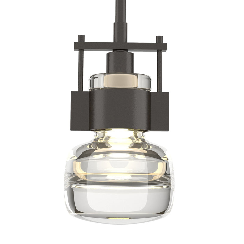 Hubbardton Forge 187300-SKT-MULT-14-ZM0435 One Light Mini Pendant, Oil Rubbed Bronze