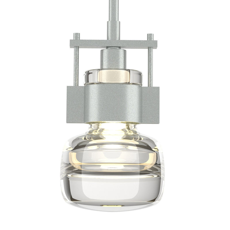 Hubbardton Forge 187300-SKT-MULT-82-ZM0435 One Light Mini Pendant, Vintage Platinum