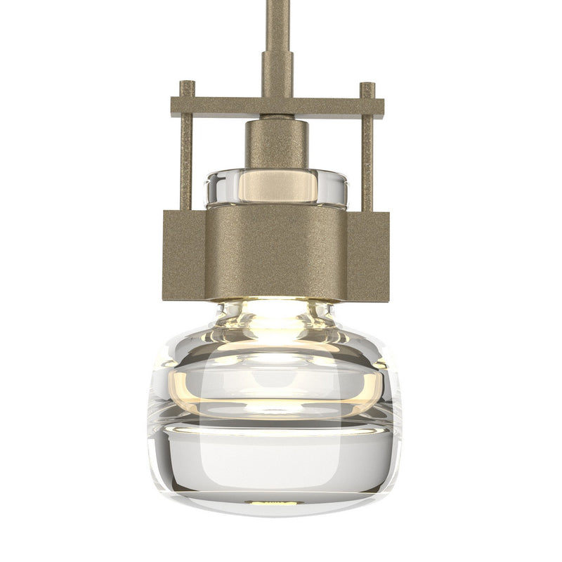 Hubbardton Forge 187300-SKT-MULT-84-ZM0435 One Light Mini Pendant, Soft Gold