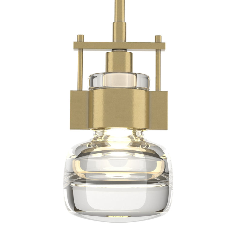Hubbardton Forge 187300-SKT-MULT-86-ZM0435 One Light Mini Pendant, Modern Brass