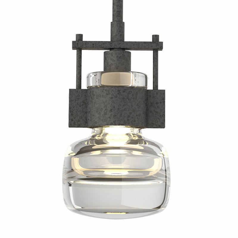 Hubbardton Forge 187330-SKT-MULT-20-ZM0448 One Light Mini Pendant, Natural Iron