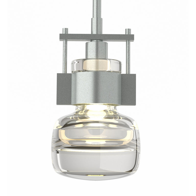 Hubbardton Forge 187330-SKT-MULT-82-ZM0448 One Light Mini Pendant, Vintage Platinum