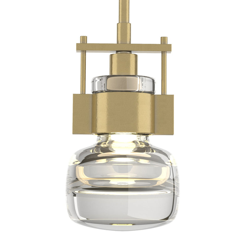 Hubbardton Forge 187330-SKT-MULT-86-ZM0448 One Light Mini Pendant, Modern Brass