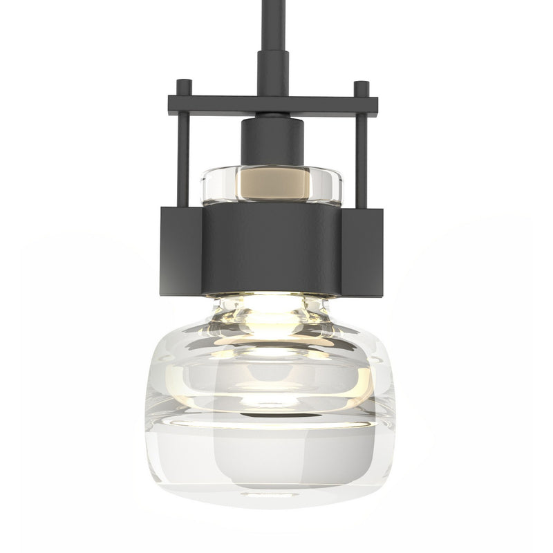 Hubbardton Forge 187340-SKT-MULT-10-ZM0447 One Light Mini Pendant, Black