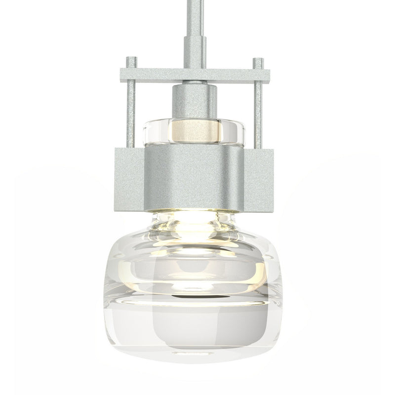 Hubbardton Forge 187340-SKT-MULT-82-ZM0447 One Light Mini Pendant, Vintage Platinum