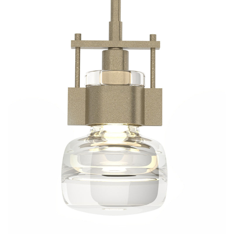 Hubbardton Forge 187340-SKT-MULT-84-ZM0447 One Light Mini Pendant, Soft Gold