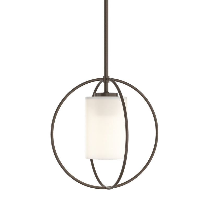 Hubbardton Forge 187440-SKT-MULT-05-GG0160 One Light Mini Pendant, Bronze