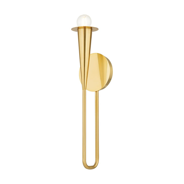 Mitzi H791101-AGB One Light Wall Sconce, Aged Brass