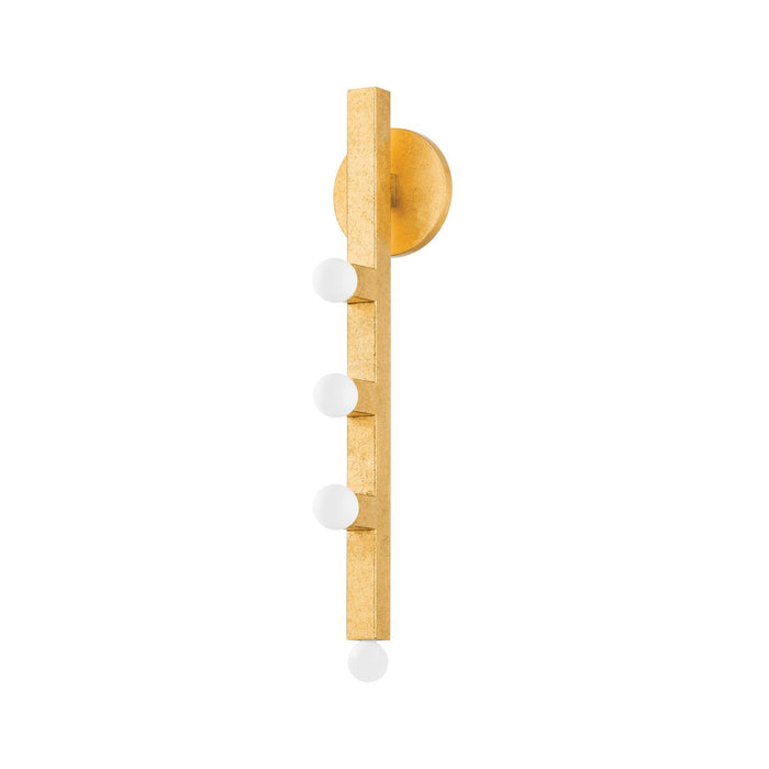 Mitzi H823104-VGL Four Light Wall Sconce, Vintage Gold Leaf