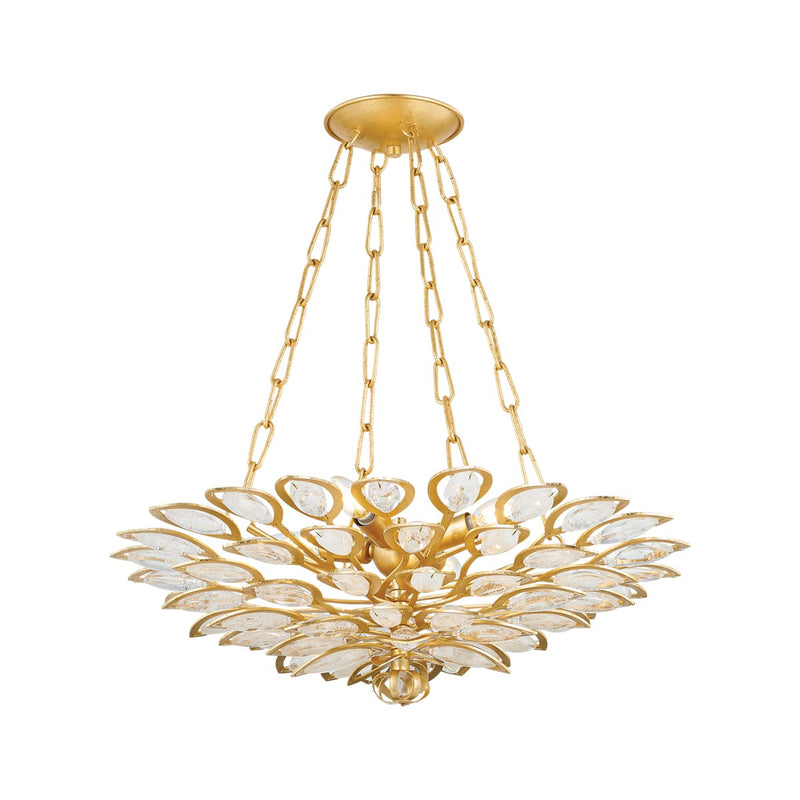 Corbett Lighting 363-24-GL Four Light Chandelier, Gold Leaf