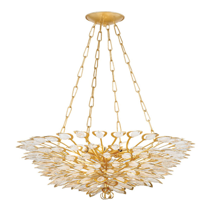 Corbett Lighting 363-32-GL Eight Light Chandelier, Gold Leaf