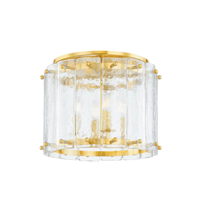 Corbett Lighting 375-17-VPB Four Light Flush Mount, Vintage Polished Brass