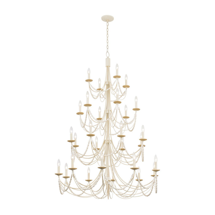 Varaluz 350C28CW 28 Light Chandelier, Country White