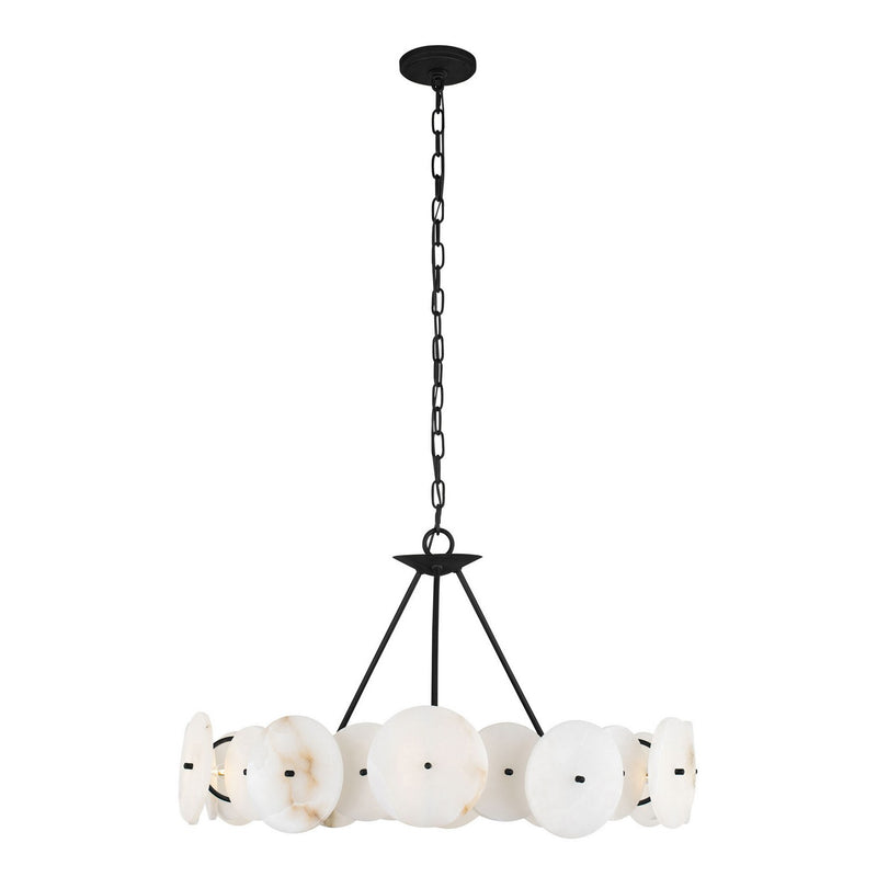 Varaluz 370C06MB Six Light Chandelier, Matte Black