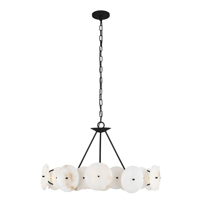 Varaluz 370C06MB Six Light Chandelier, Matte Black