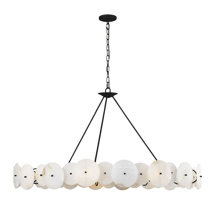 Varaluz 370C09MB Nine Light Chandelier, Matte Black