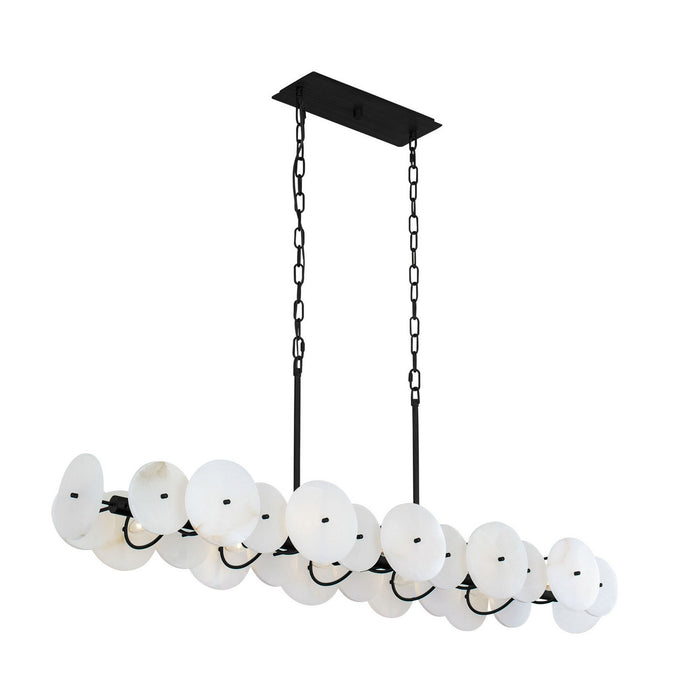 Varaluz 370N10MB Ten Light Linear Pendant, Matte Black
