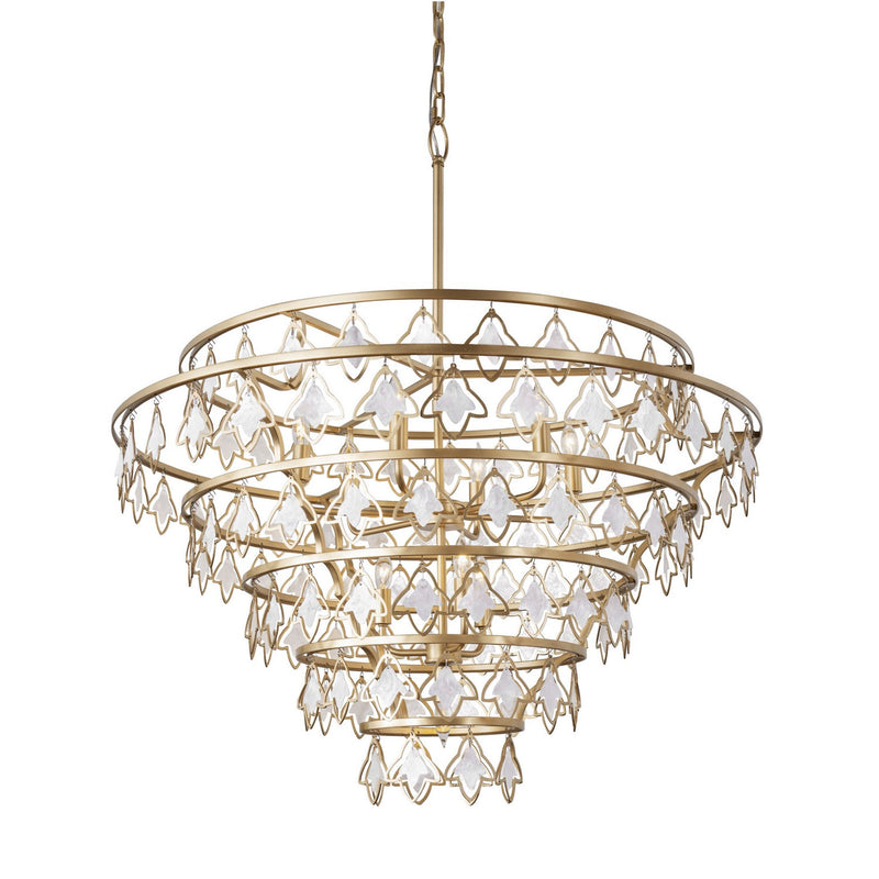 Varaluz 386C10FG Ten Light Chandelier, French Gold