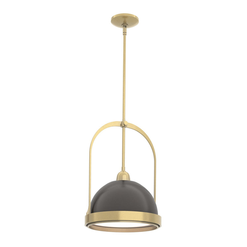 Hubbardton Forge 187462-SKT-MULT-86-14 One Light Mini Pendant, Modern Brass