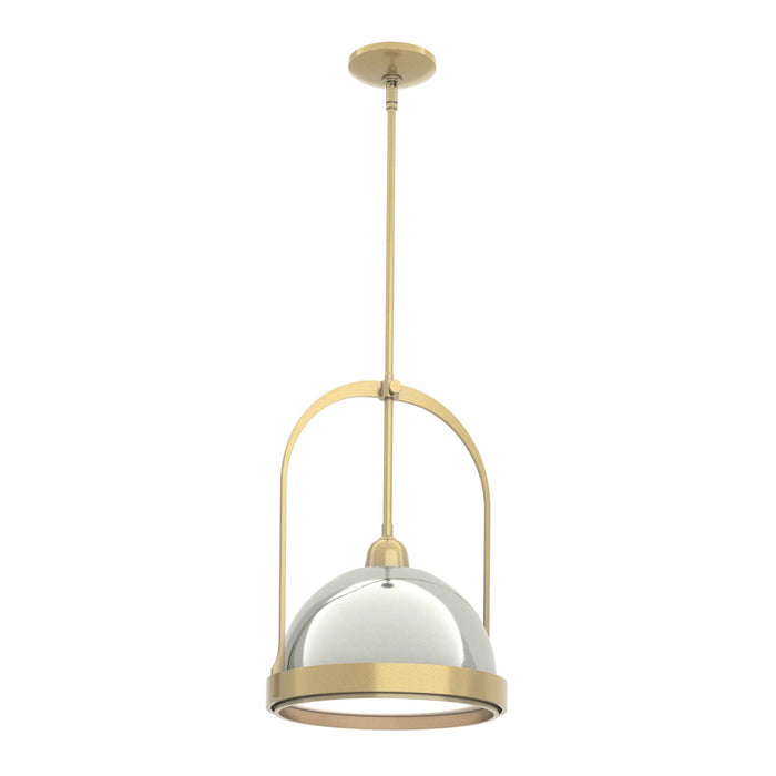 Hubbardton Forge 187462-SKT-MULT-86-85 One Light Mini Pendant, Modern Brass