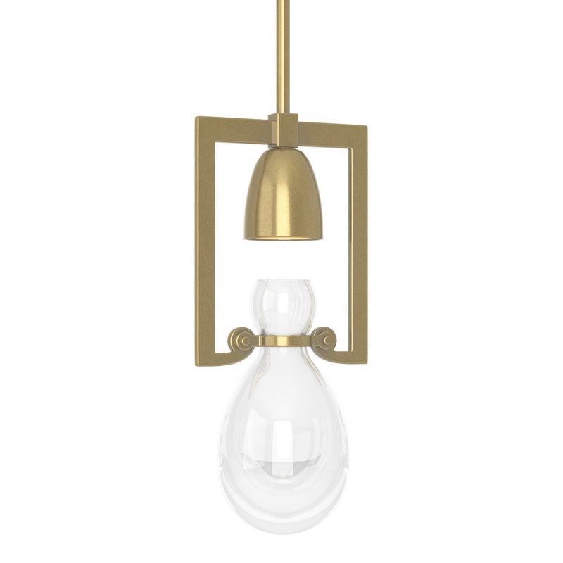 Hubbardton Forge 187520-SKT-MULT-86-ZM0572 One Light Mini Pendant, Modern Brass