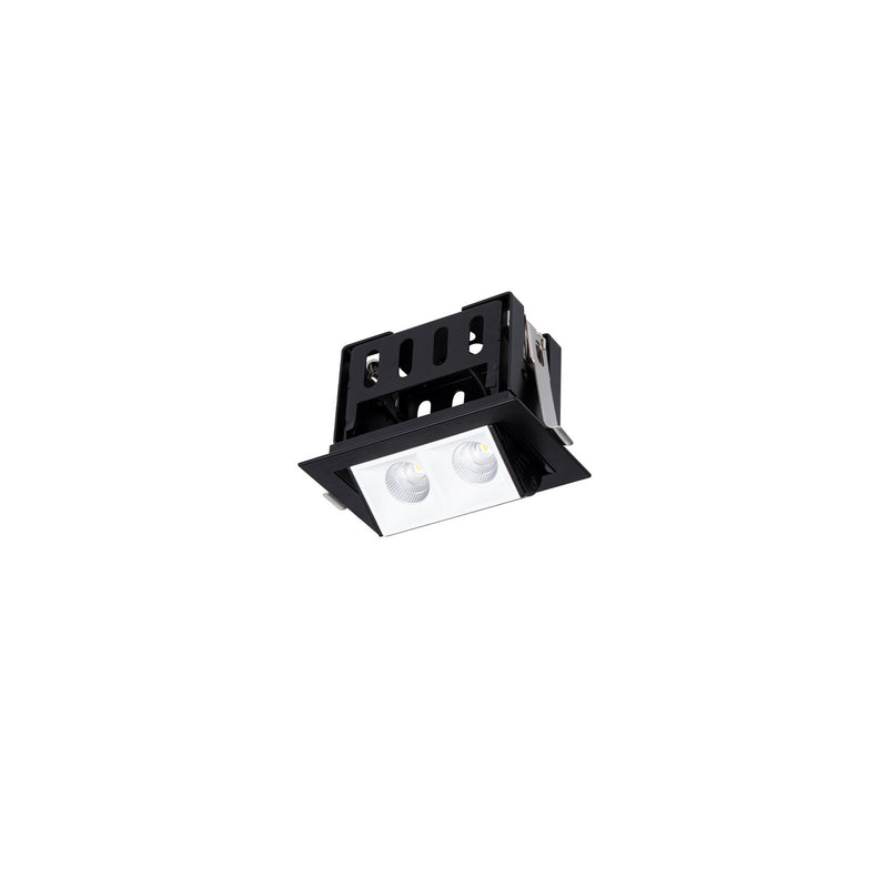 W.A.C. Lighting R1GAT02-N940-WTBK LED Adjustable Trim, White/Black