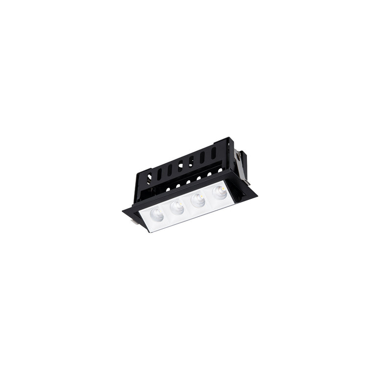 W.A.C. Lighting R1GAT04-F935-WTBK LED Adjustable Trim, White/Black