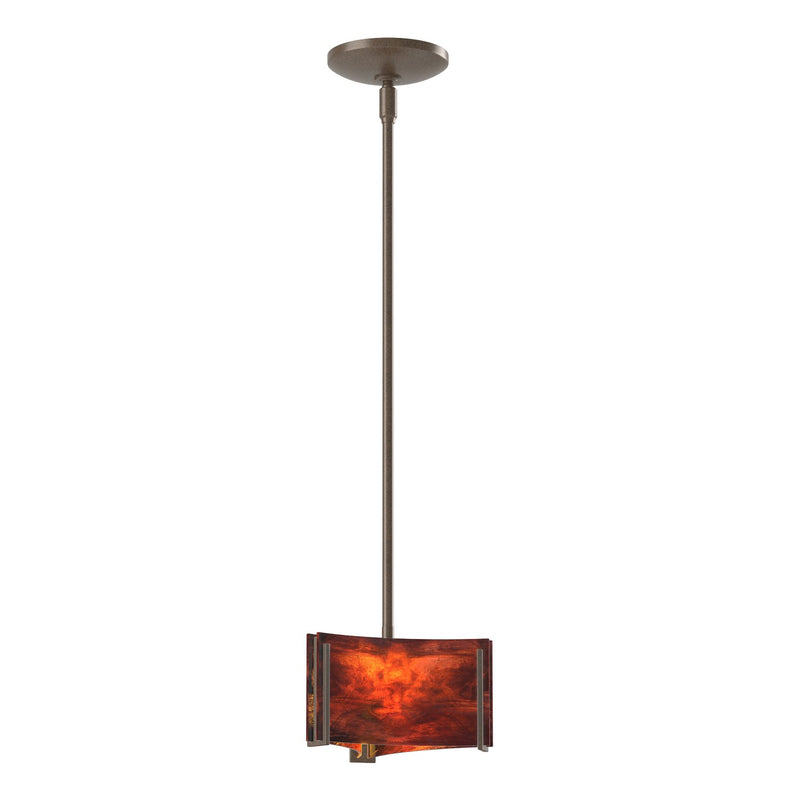 Hubbardton Forge 188100-SKT-MULT-05-ZB0156 One Light Mini Pendant, Bronze