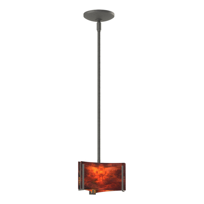 Hubbardton Forge 188100-SKT-MULT-20-ZB0156 One Light Mini Pendant, Natural Iron