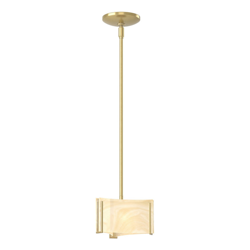 Hubbardton Forge 188100-SKT-MULT-86-AA0156 One Light Mini Pendant, Modern Brass