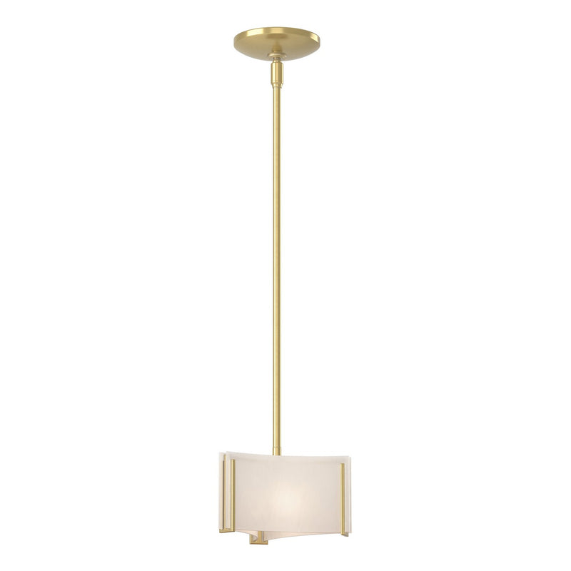 Hubbardton Forge 188100-SKT-MULT-86-BB0156 One Light Mini Pendant, Modern Brass