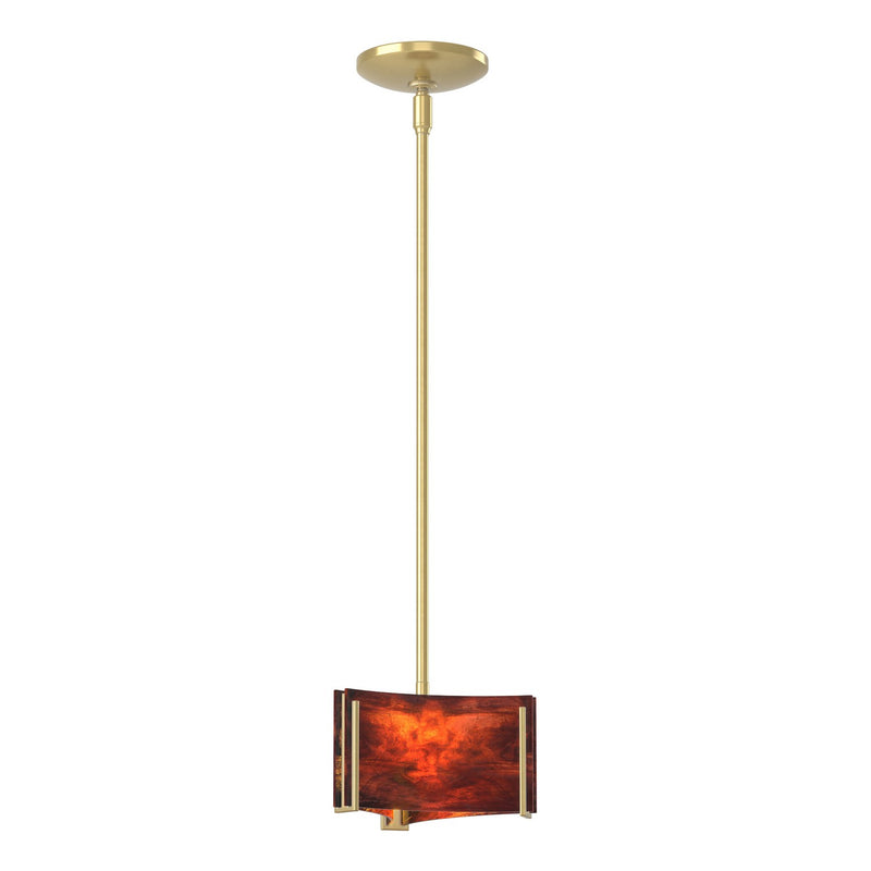 Hubbardton Forge 188100-SKT-MULT-86-ZB0156 One Light Mini Pendant, Modern Brass