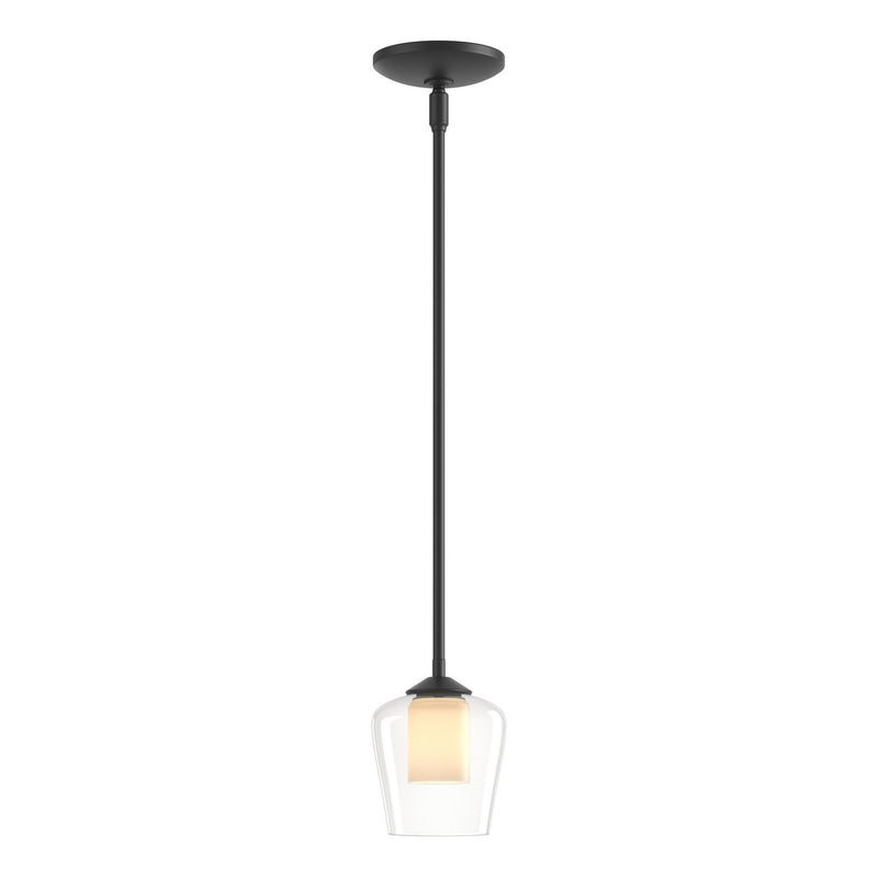 Hubbardton Forge 188600-SKT-MULT-10-ZU0291 One Light Mini Pendant, Black