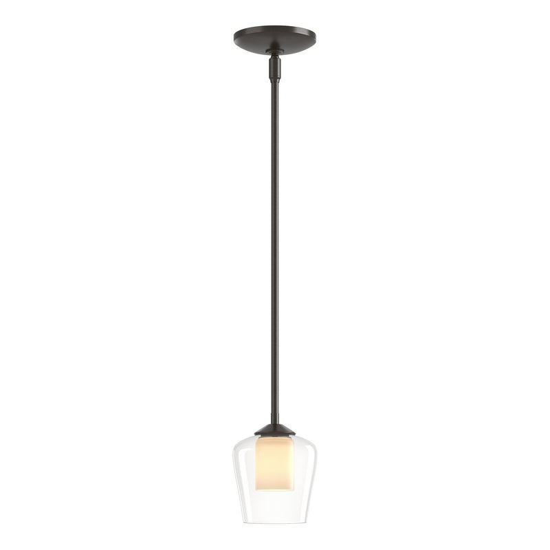 Hubbardton Forge 188600-SKT-MULT-14-ZU0291 One Light Mini Pendant, Oil Rubbed Bronze