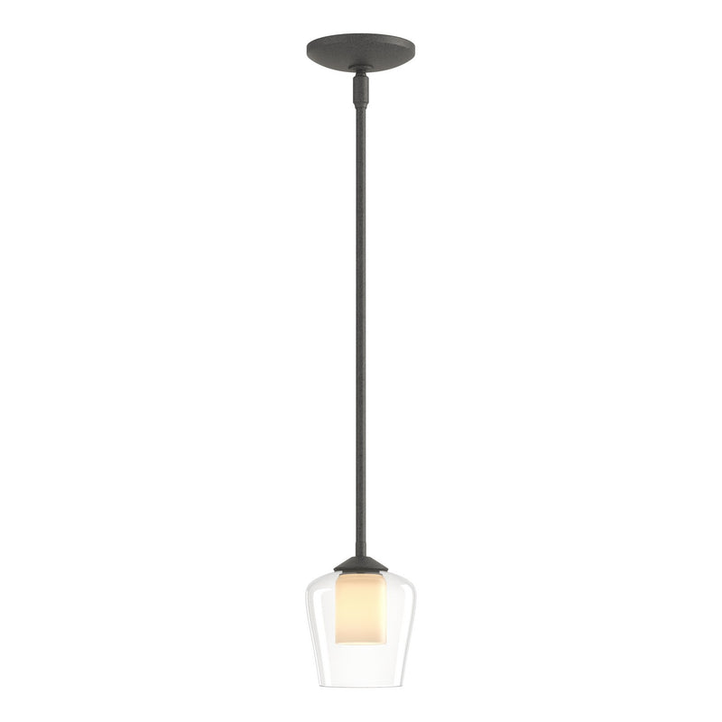Hubbardton Forge 188600-SKT-MULT-20-ZU0291 One Light Mini Pendant, Natural Iron