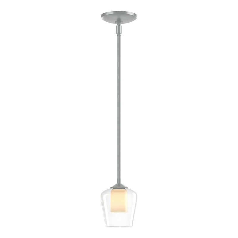 Hubbardton Forge 188600-SKT-MULT-82-ZU0291 One Light Mini Pendant, Vintage Platinum