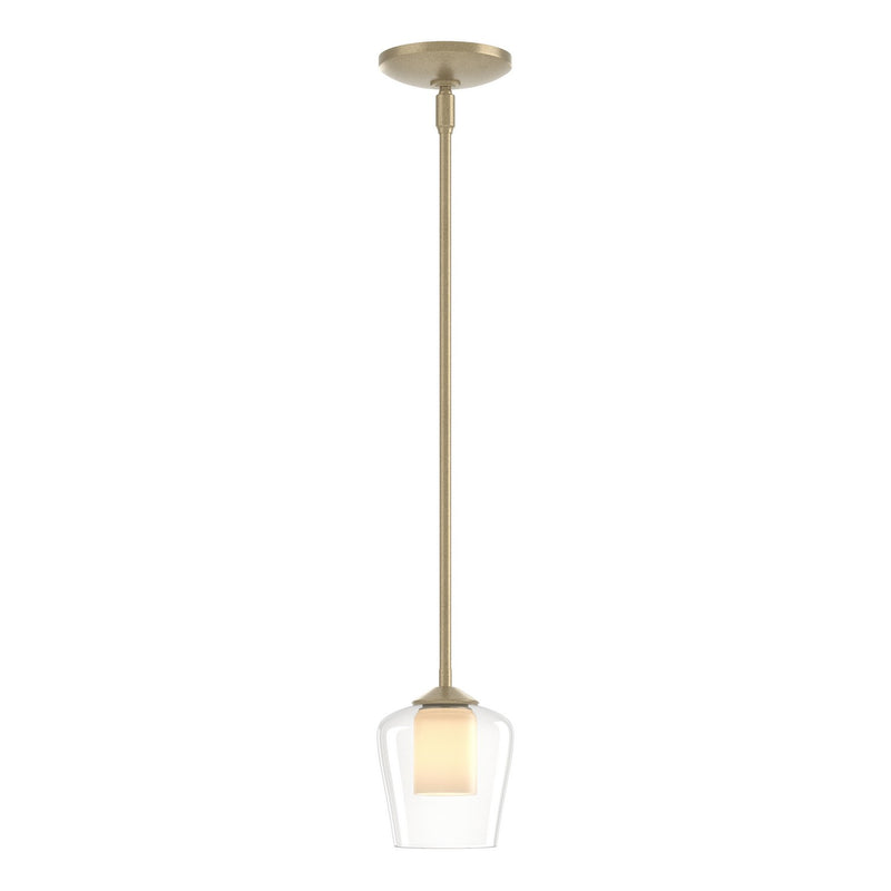 Hubbardton Forge 188600-SKT-MULT-84-ZU0291 One Light Mini Pendant, Soft Gold