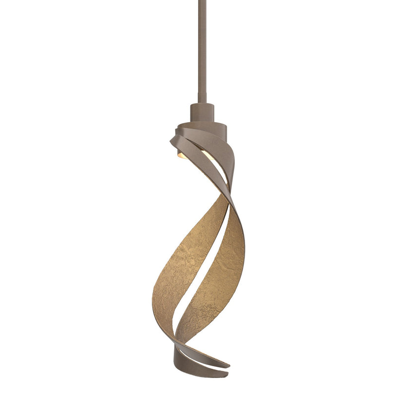 Hubbardton Forge 188750-SKT-MULT-05 One Light Mini Pendant, Bronze