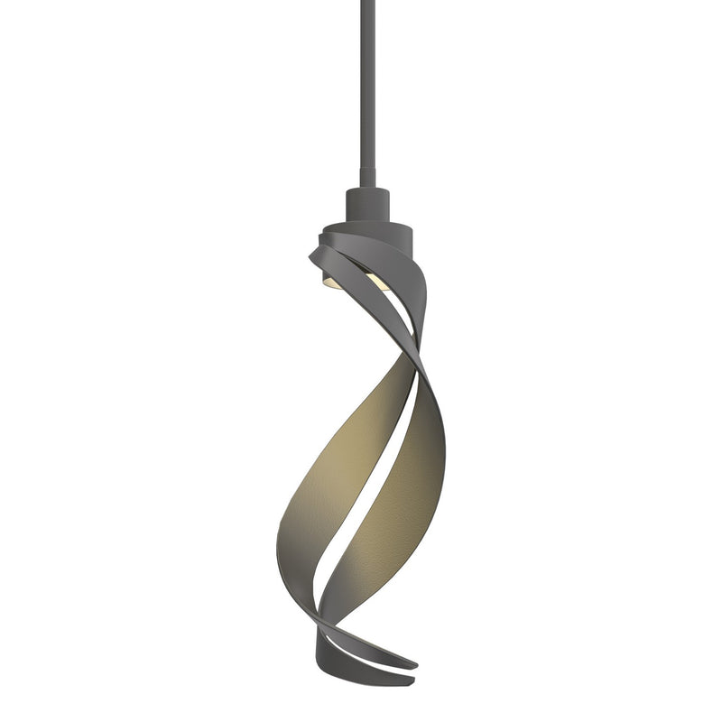 Hubbardton Forge 188750-SKT-MULT-10 One Light Mini Pendant, Black