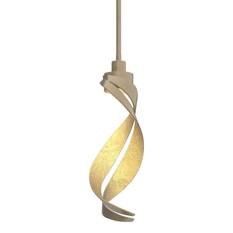 Hubbardton Forge 188750-SKT-MULT-84 One Light Mini Pendant, Soft Gold