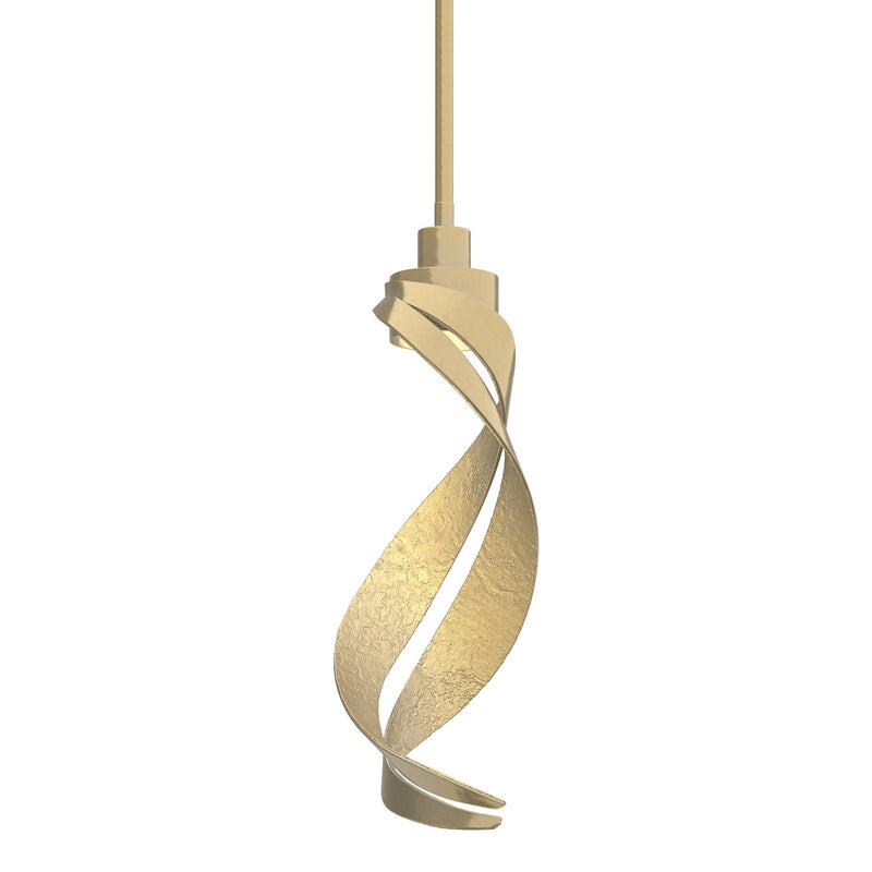 Hubbardton Forge 188750-SKT-MULT-86 One Light Mini Pendant, Modern Brass