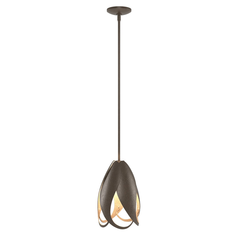 Hubbardton Forge 188770-SKT-MULT-05 One Light Mini Pendant, Bronze