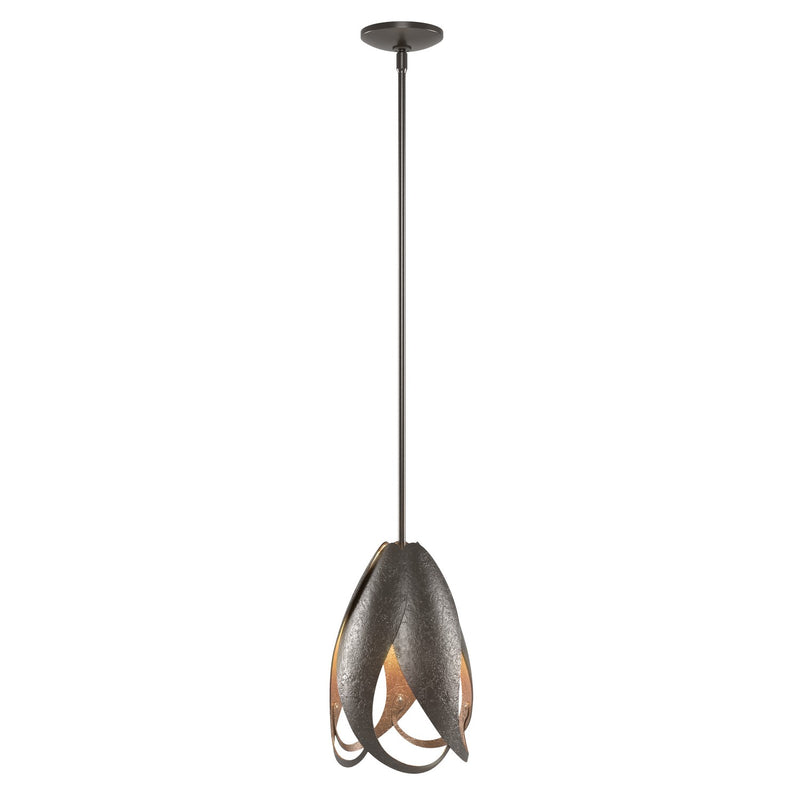 Hubbardton Forge 188770-SKT-MULT-14 One Light Mini Pendant, Oil Rubbed Bronze