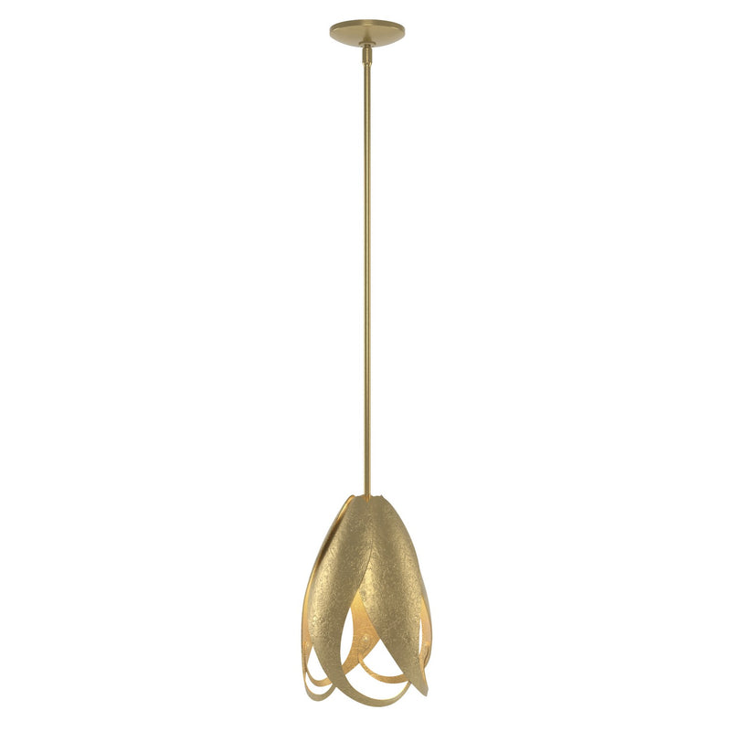 Hubbardton Forge 188770-SKT-MULT-86 One Light Mini Pendant, Modern Brass