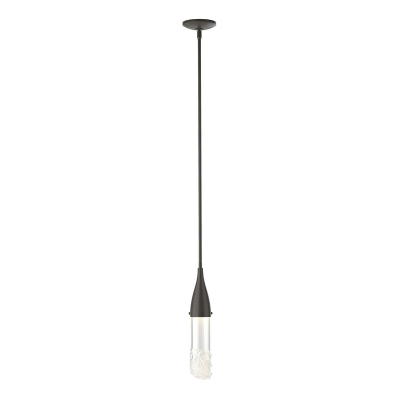 Hubbardton Forge 188900-SKT-MULT-07-ZM0617 One Light Mini Pendant, Dark Smoke